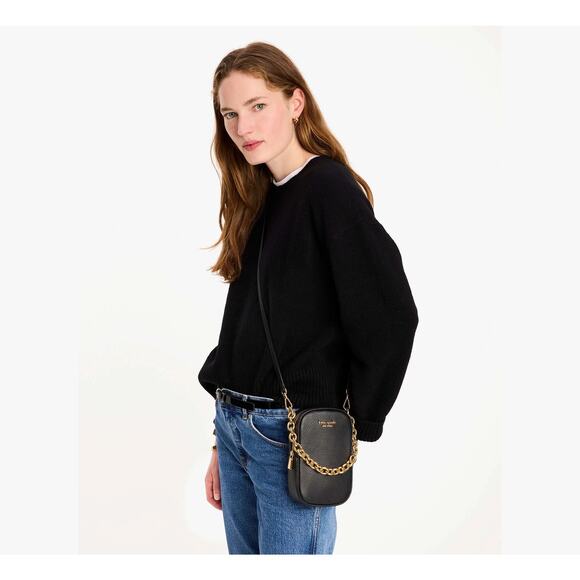 Kate Spade Jolie Chain Phone Leather Crossbody Purse KI517 Black - Picture 7 of 16